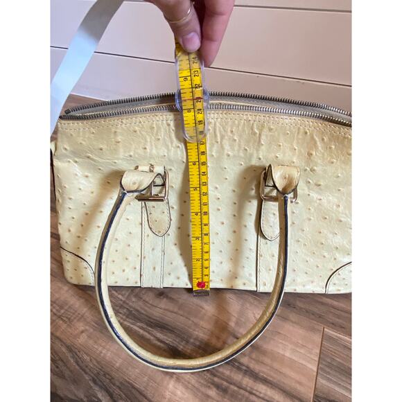 Vintage Dooney & Bourke Ostrich Domed Purse Satchel Bag - Picture 4 of 16